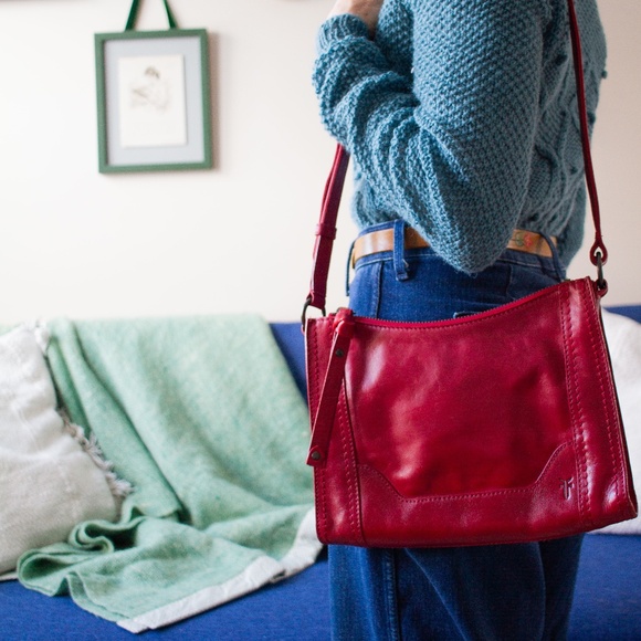 FRYE red leather crossbody - Picture 6 of 6